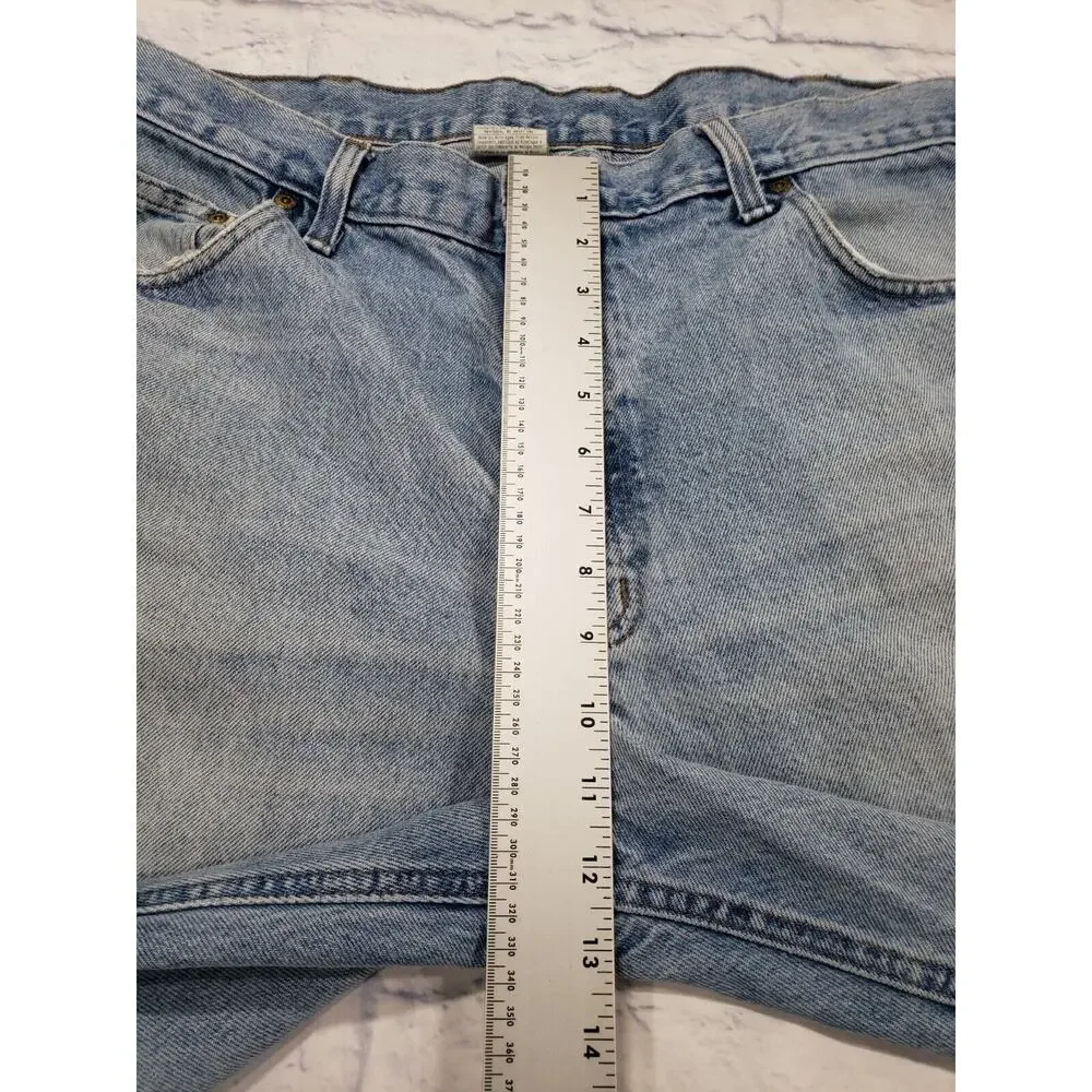 Carhartt MENS 40X30 Jeans Blue Denim Straight Traditional Fit Grunge B18 STW Y2K